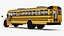 American School Bus Rigged 3D