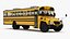 American School Bus Rigged 3D