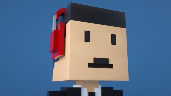 3D 3D Meebit headphone Businessman Model