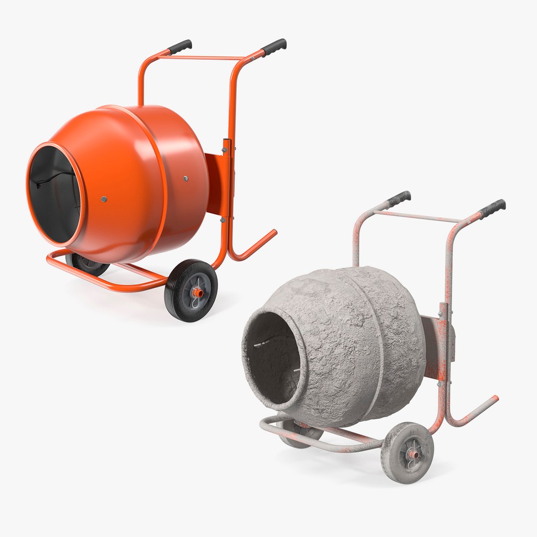 Concrete Mixer New and Dirty Collection 3D model preview