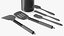 Conjunto de Utensílios de Cozinha com Suporte Metálico Preto