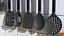 Conjunto de Utensílios de Cozinha com Suporte Metálico Preto