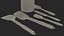 Conjunto de Utensílios de Cozinha com Suporte Metálico Preto