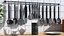Conjunto de Utensílios de Cozinha com Suporte Metálico Preto