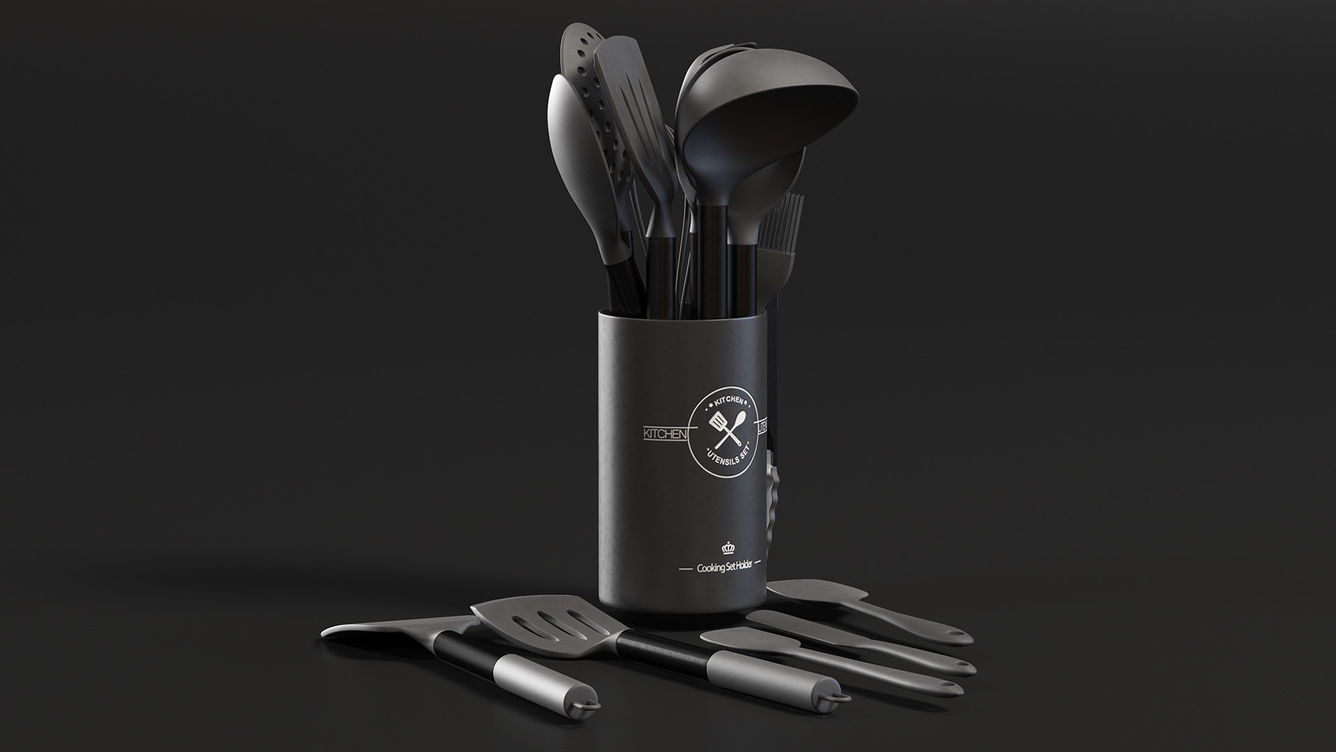 3D Kitchenware Set with Holder Metallic Black https://p.turbosquid.com/ts-thumb/Vw/XA0z7P/nI/kitchenwaresetwithholdermetallicblackvray3dmodel008/jpg/1671765160/1920x1080/fit_q87/a8fe2af0d9bf5d4617e68918f7314d225d20dbab/kitchenwaresetwithholdermetallicblackvray3dmodel008.jpg