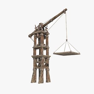 Ancient suspension towers 3D model