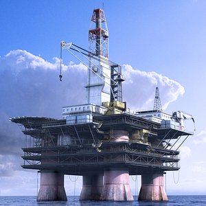 3ds max offshore oil rig station