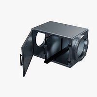 Round Duct Filter Casing with Open Door and Extended Carrier