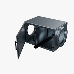 Round Duct Filter Casing with Open Door and Extended Carrier