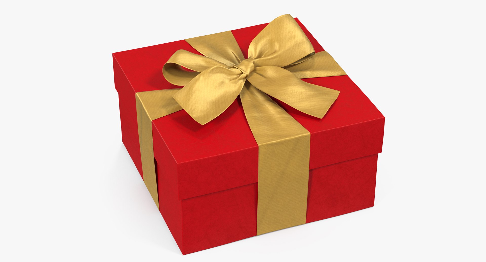 Gift Box Red 2 3D - TurboSquid 1201116