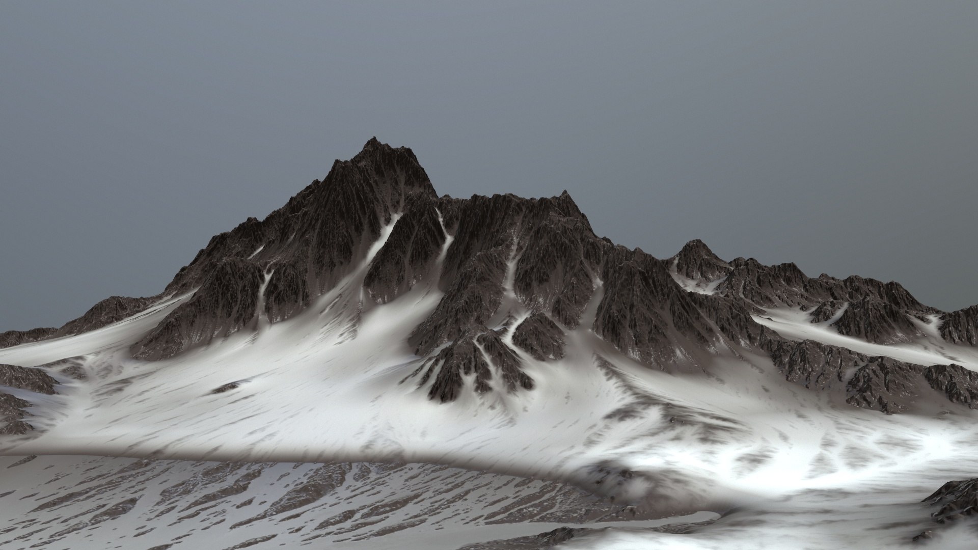 3D Snow Mountain 004