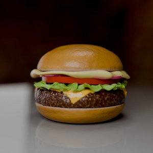 3D Burger 3d Model