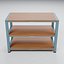 Estantería expositora de madera y acero para comercios - 1050 x 550 x 750 mm