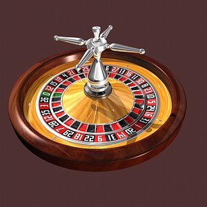 3d model of roulette wheel style
