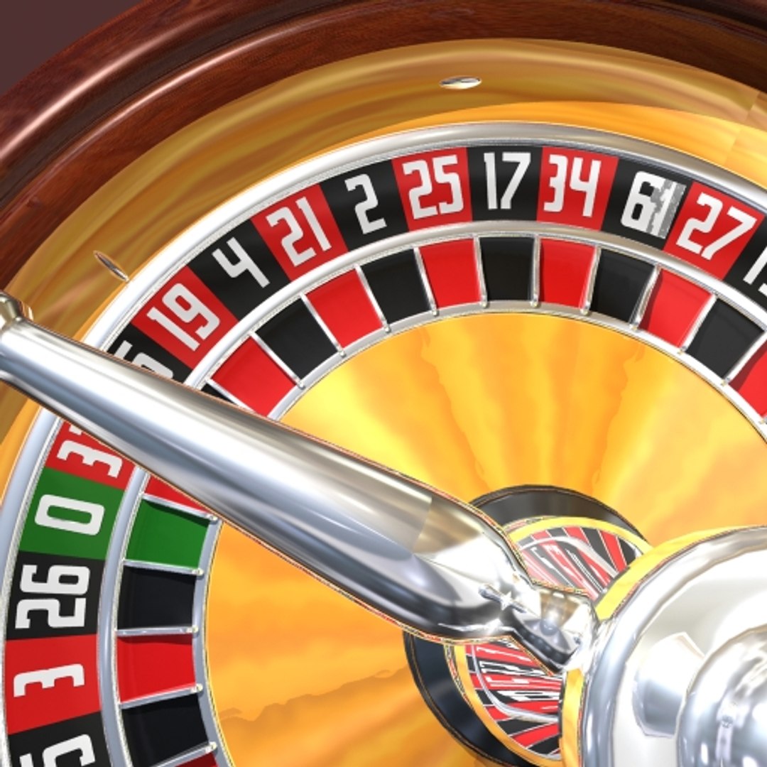 3d model of roulette wheel style