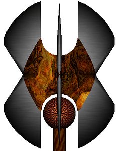 Fantasy 4sided Pole Axe