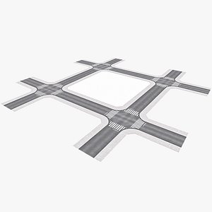 City street intersection 04 3D model