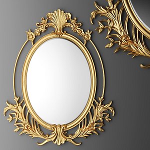 baroque oval frame 3d max