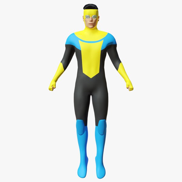 3D Invincible 3D Model FACE AND BODY RIGGED model