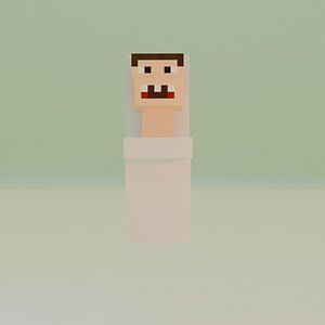 3D model mine craft skibidi toilet