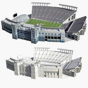 Lane Stadium - Low-Poly 3D Model for Games Simulation