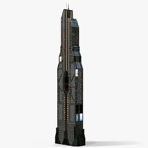 Sci-Fi Futuristic Skyscraper PBR 14