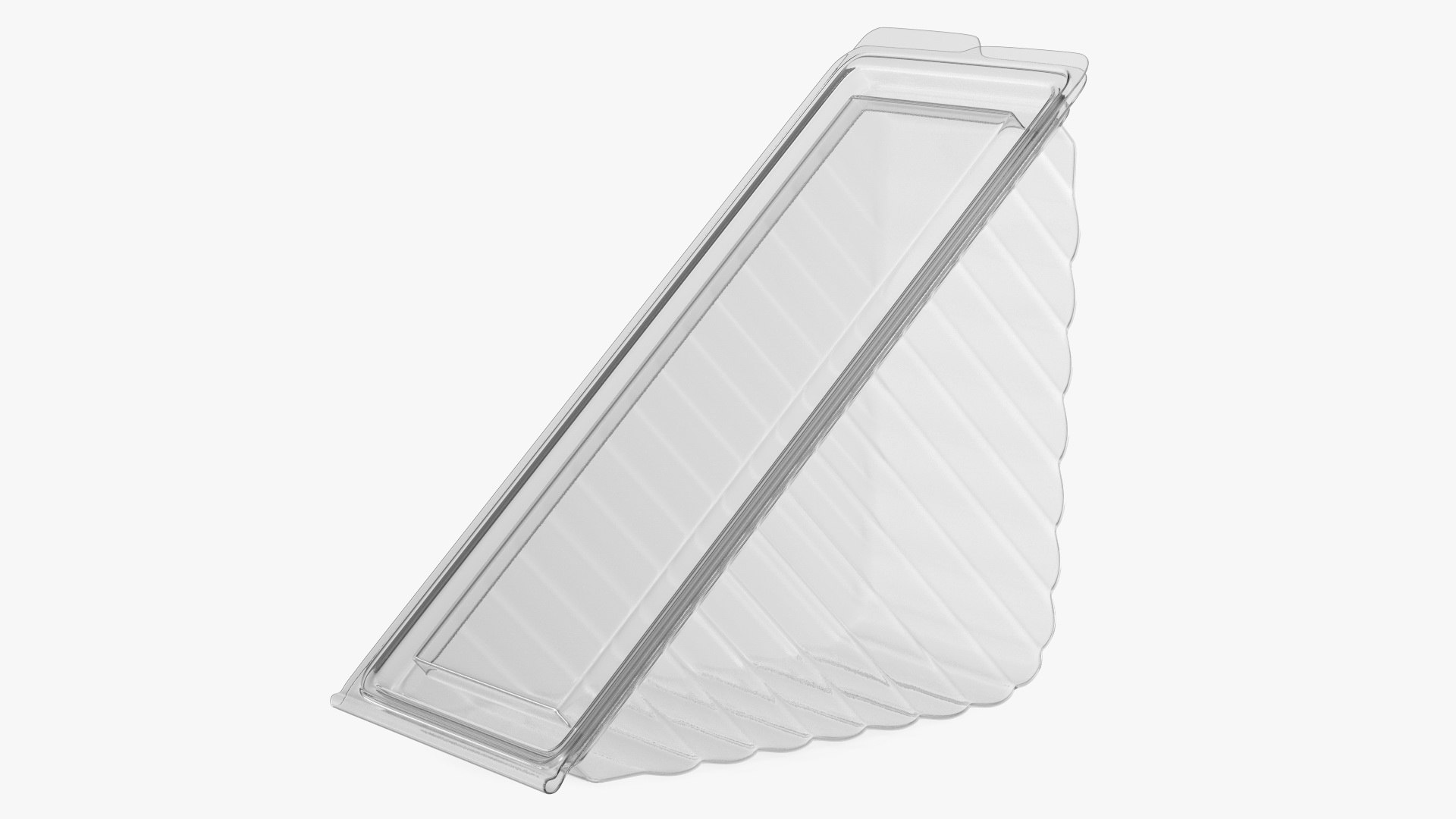 Recyclable Plastic Box for 2 Sandwiches 3D model preview