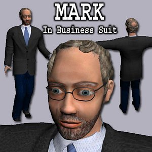 Older Balding Man (Mark) in Business Suit