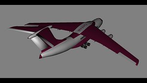 Passenger Plane Airbus Qatar Airways 3D