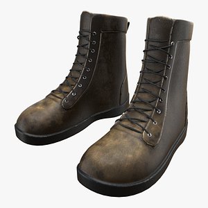 3d model boots brown