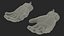 3D Special Gloves Airsoft Khaki Fur Rigged for Cinema 4D