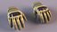 3D Special Gloves Airsoft Khaki Fur Rigged for Cinema 4D