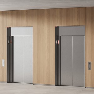 582 elevator lobby design 02 lift door and wall panels CORONA 2019