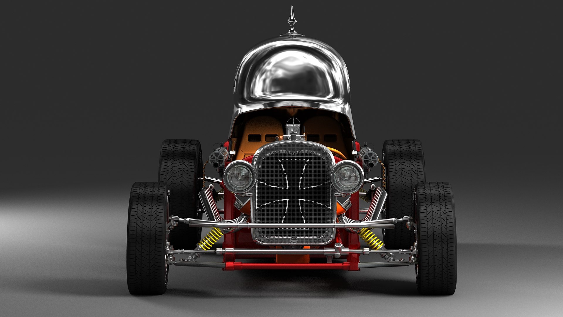 3d Red Baron Hot Rod