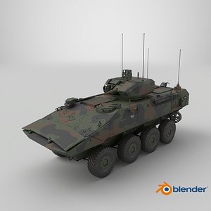 3D model US Amphibious Combat Vehicle ACV with 30mm Gun