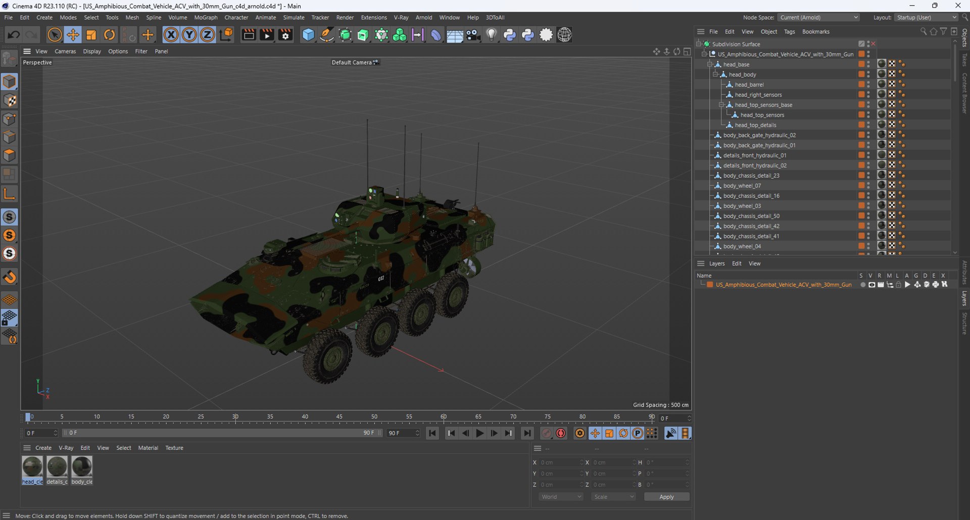 3D Model US Amphibious Combat Vehicle ACV With 30mm Gun - TurboSquid ...