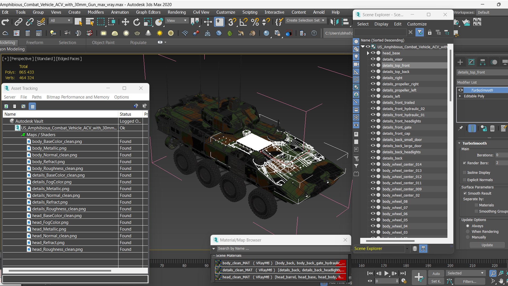 3D Model US Amphibious Combat Vehicle ACV With 30mm Gun - TurboSquid ...