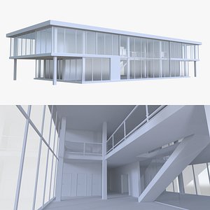 modern office interior buildings 3d model