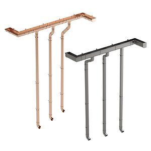 Gutter system 3D model