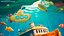 3D Cartoon Submarine Orange