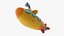 3D Cartoon Submarine Orange