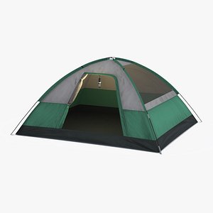 Outdoor Shelter Tent with Insect Protection Lamp Green 3D