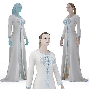 3d character female arabic clothing