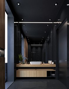 3D bathroom interior sink