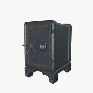 3D model Antique iron safe