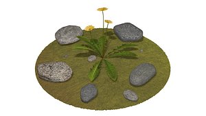 3D stone flower