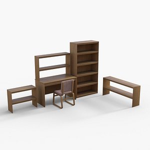 Student furniture 3D model