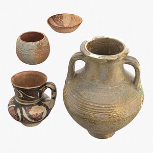 3D model ancient saudi pottery