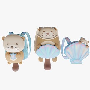 Bag 3x Sweet Raccoon Backpack model