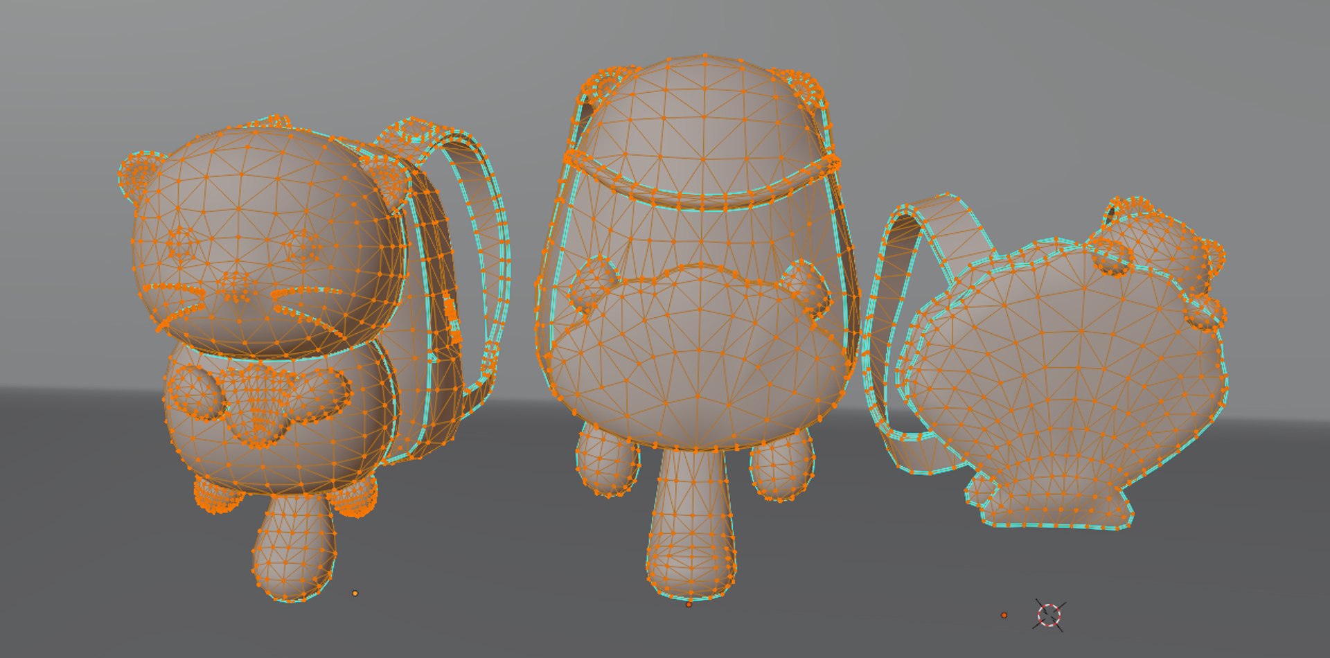 Bag 3x Sweet Raccoon Backpack Model - TurboSquid 2103690